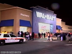 A Wal-Mart employee at this Long Island location was killed in a rush early Friday morning.