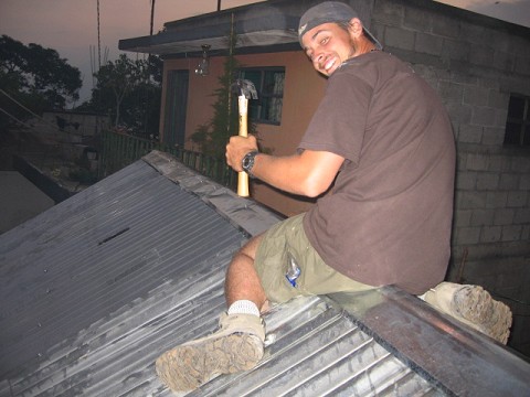 chad on roof