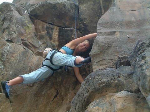 sarah rock climbing